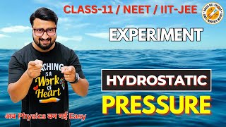 Hydrostatic Pressure Explained Concept amp Experiment  Class 11 NEET IITJEE [upl. by Guria]