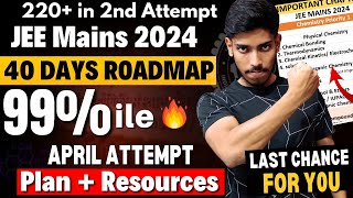 JEE Main 2024 APRIL Attempt 99ile Complete Roadmap🔥 Most Important Chapters for 220 jee2024 [upl. by Ahsitul246]