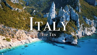 Top 10 Places To Visit In Italy  4K Travel Guide [upl. by Enitsugua]