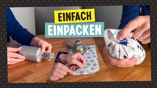 Runde und unförmige Geschenke verpacken  3 einfache Ideen [upl. by Eicul491]