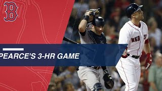 Steve Pearce belts three homers vs Yankees [upl. by Frasco]