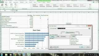 Gantt Chart  Microsoft Excel 2010 Tutorial  How to make a Gantt Chart [upl. by Harad]