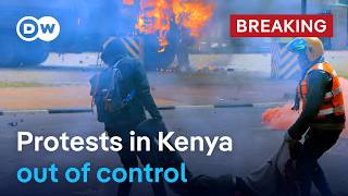 Kenya Several people reported shot dead as thousands storm parliament building  DW News [upl. by Dlanor468]