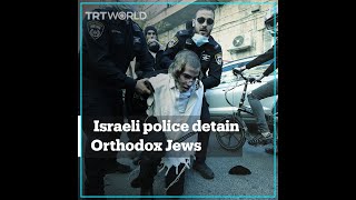 Orthodox Jews protest against Israel in the occupied West Bank [upl. by Ojiram]