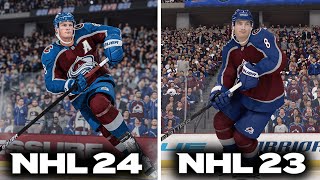 NHL 24 vs NHL 23 Graphics Comparison [upl. by Ztirf]