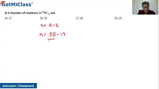 Number of nucleons KCET 11th Chemistry Structure of Atoms [upl. by Animaj]