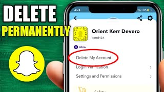 How to DELETE SnapChat Account 2024 [upl. by Daukas]