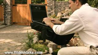 Folding Laptop Exercise Bike for Computing and Gaming Made by FitDesk [upl. by Grosmark]