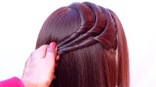 Simple and easy hairstyle for girls  quick hairstyle  hairstyle for girls  open hairstyle [upl. by Atniuq]