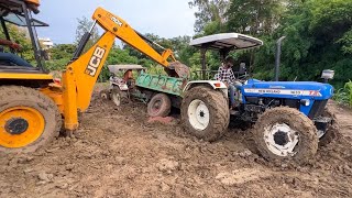 Systam pe systam song Eichar tractor full lodead trolley pulling help new holland and mahidrashorts [upl. by Krute]