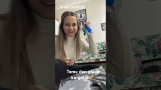 Temudan gelen kargolar 📦 keşfetbeniöneçıkar komedi vlog öneçıkar funny love temu [upl. by Eirok]