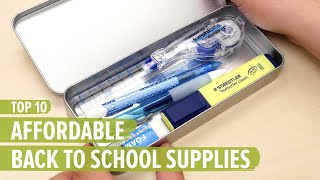 Top 10 Affordable Back To School Supplies [upl. by Acimad152]