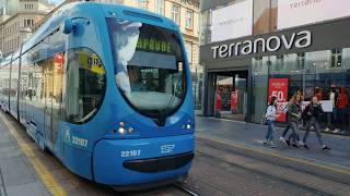 Trams in Zagreb  Tramvaji u Zagrebu  Straßenbahnen in Zagreb ▶️4K [upl. by Yennep]