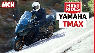 The 2022 Yamaha T Max is the ultimate highspeed maxi scooter  MCN Review [upl. by Arries776]