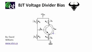 BJT  Voltage Divider Bias Circuit [upl. by Nairda]