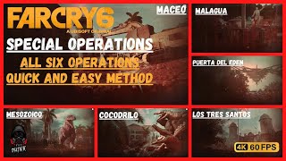 Far Cry 6  All Six Special Operations  Quick And Easy Method   No Commentary  4k [upl. by Einoj371]