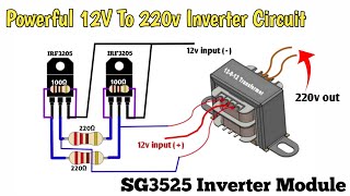 How to make inverter 12v to 220v  SG3525 Module  JLCPCB [upl. by Lulita89]