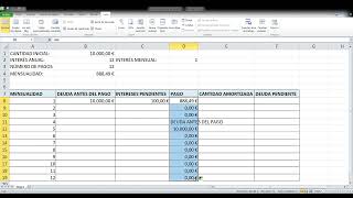 Tabla Excel Amortización de prestamos [upl. by Baese614]