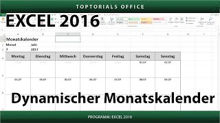 Dynamischen Monatskalender erstellen  Download Excel [upl. by Ard844]