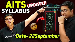 Are You Ready AITS 2025  AITS Syllabus Update  IIT JEE  Sachin Sir Motivation  Physicswallah [upl. by Eneleh]