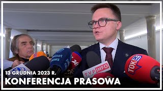 Konferencja prasowa Marszałka Sejmu [upl. by Rafaellle]