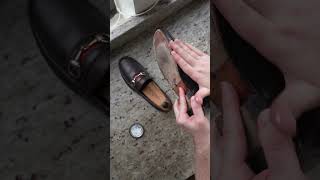 9 Gucci Loafer leather Restoration loafers gucci shoeshine loafers [upl. by Anujra759]