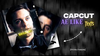 How to make AE Llike Texts On CAPCUT [upl. by Kaden]