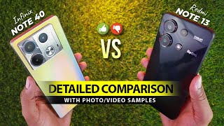 Infinix note 40 vs Redmi note 13 detailed comparison  Same price but konsa best hai [upl. by Amaryl]