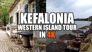 Kefalonia Greece  Western Island Tour  Xi beach Winery amp Monastery [upl. by Alinoel]