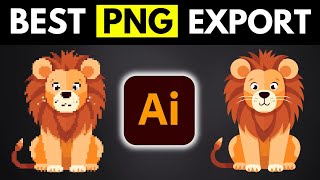 How to export PNG file logo from Adobe Illustrator without pixelating image [upl. by Obelia]