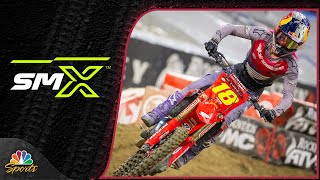 Jett Lawrence continuing to put together historic Supercross rookie season  Motorsports on NBC [upl. by Eul930]