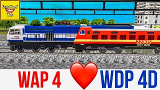 Railway GameZ   WAP 4 Fail LocoMotive  WDP 4D Relation [upl. by Hanoy846]