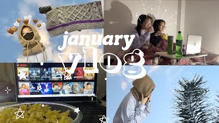 January vlog  I knitted a balaclava  knit wips✨ [upl. by Enerak]