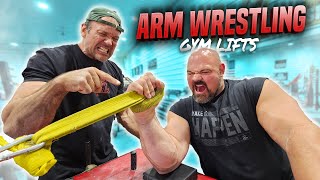 DEVON LARRATT TEACHES ME ARM WRESTLING GYM LIFTS  RAW TRAINING VIDEO [upl. by Herzig844]