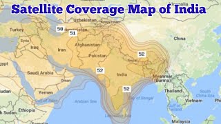 Satellite Coverage Map of India  Lyngsat Map  Coverage Footprint  Beam Satellite [upl. by Nahraf]