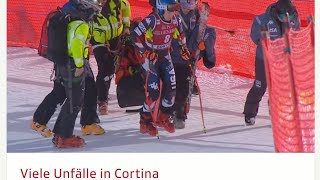 Ski Alpin first crashy Womens Downhill Cortina 2024 Highlights [upl. by Sucramat]