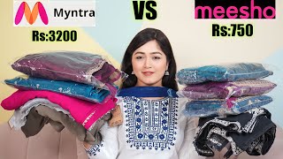 Meesho VS Myntra 🧐 Same Product Different PriceSame Quality Rs3200 Vs Rs750 myntra meesho [upl. by Hameerak813]