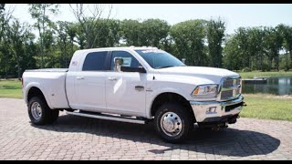 Ram 3500 Laramie Longhorn Mega Cab Dually Diesel 67L SHOW TRUCK [upl. by Ueihttam922]