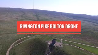 Rivington Pike Bolton Drone Video [upl. by Rodmur]