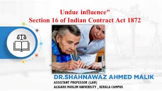 Undue Influence section 16 of Indian Contract Act with Case Laws [upl. by Fogg]