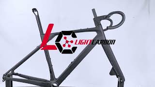 LightCarbon Gravel Frame Micro Suspension Downtube Storage LCG087D [upl. by Yema]