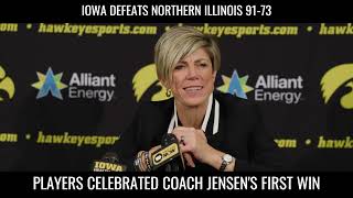 Iowas Coach Gets First Win iowahawkeyes [upl. by Ettebab447]