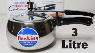 Hawkins 3 litre Stainless Steel Pressure Cooker Review  Hawkins Contura Cooker  Hawkins Contura [upl. by Akehs]