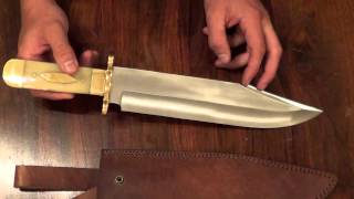 Review Custom Bowie knife from Poshland Knives [upl. by Arym416]