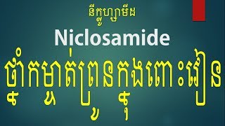 Niclosamide drugនីក្លូហ្សាមីដ​ថ្នាំកម្ចាត់ព្រូនក្នុងពោះវៀន [upl. by Vrablik]