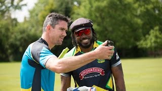 Big Six Competition  Kevin Pietersen vs Chris Gayle [upl. by Lerej]