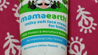 Mamaearth milky soft face cream for babies with milk protein amp Murumuru butter🧈babycream [upl. by Culbert]