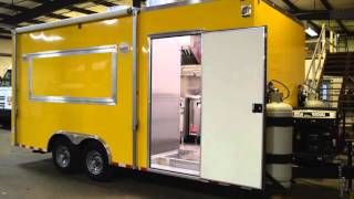 Horner Yellow Concession Trailer Built By Custom Concessions [upl. by Cherianne339]