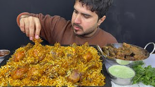 ASMR Eating Spicy Chicken BiryaniSpicy Chicken Liver Gizzard CurryExtra Gravy  Real Mukbang [upl. by Gardie]