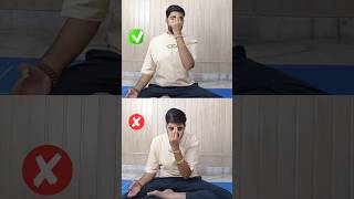 Nadi Shodhan Pranayama Anulom Vilom in the right amp wrong way ytshorts shorts yoga [upl. by Acile]